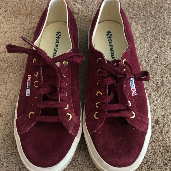 Superga maroon classy sneakers. W 81/2 - Picture 3 of 5